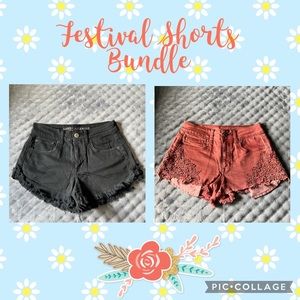 American Eagle High Rise Festival Shorts Bundle